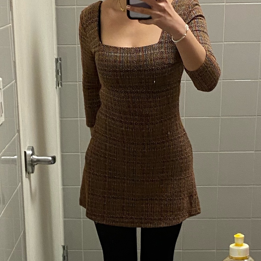 Free People Square Neck Skater Dress